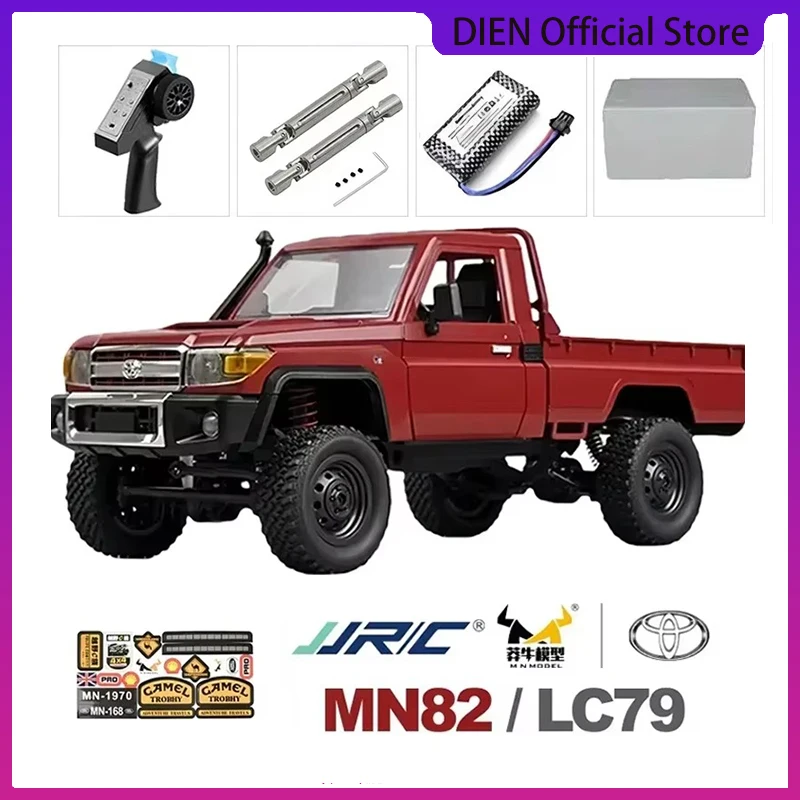 New Toyota RCCar Manniu Mn82s four-wheel Drive Retro Remote Control Car 1:12 Land Patrol Pickup Climbing model toy gift 4