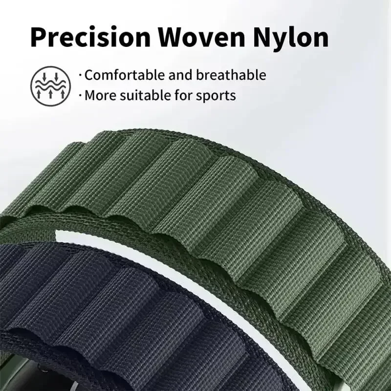 Alpine Loop Nylon Strap - 22mm Sport Band Wristband Bracelet