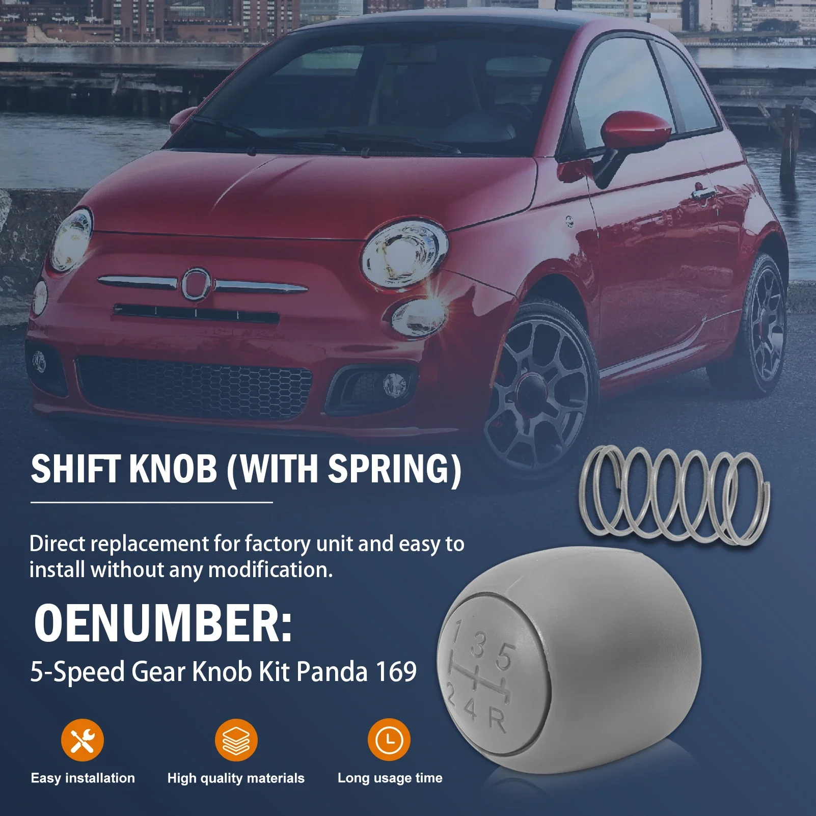 Kit 2DIN Autoradio FA227C Compatible Avec Fiat 500 07-15 500C 09-15 - Noir