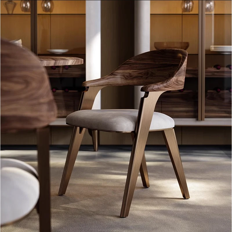 

Garden Nordic Dining Chairs Coffee Lounge Wooden Ergonomic Dining Chair Portable Seat Single Chaises De Salon Outdoor Furniture