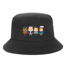  Stranger Things Cotton Bucket Hat Fashion Leisure Printing Hat Men's Women's  Outdoor Travel Fishing Sun Cap 
