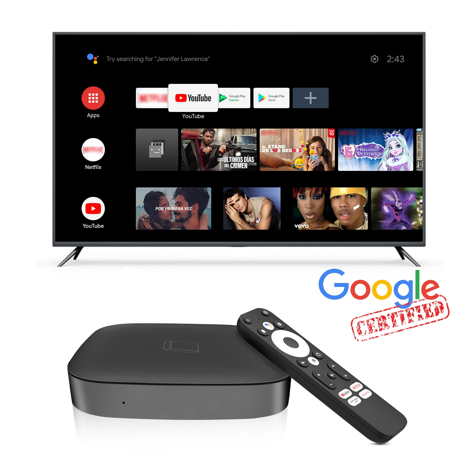 Google Certificated Smart 2 16GB BT Android 11 Netflix Dual Wifi 