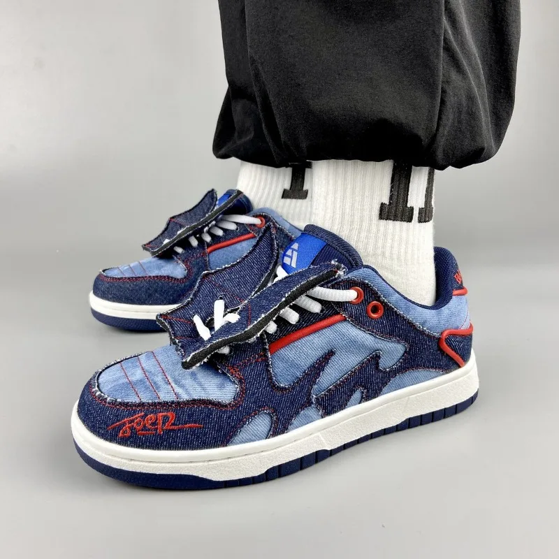 

Дизайнерские дышащие мужские кроссовки, повседневная оригинальная Роскошная Спортивная удобная обувь из денима, парусиновая обувь для пар
