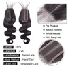 Body Wave 4x4 5x5 2x6 Lace Closure Only Brazilian Human Hair Remy Deep Part Hairline Transparent Lace Frontal Pre Plucked 3