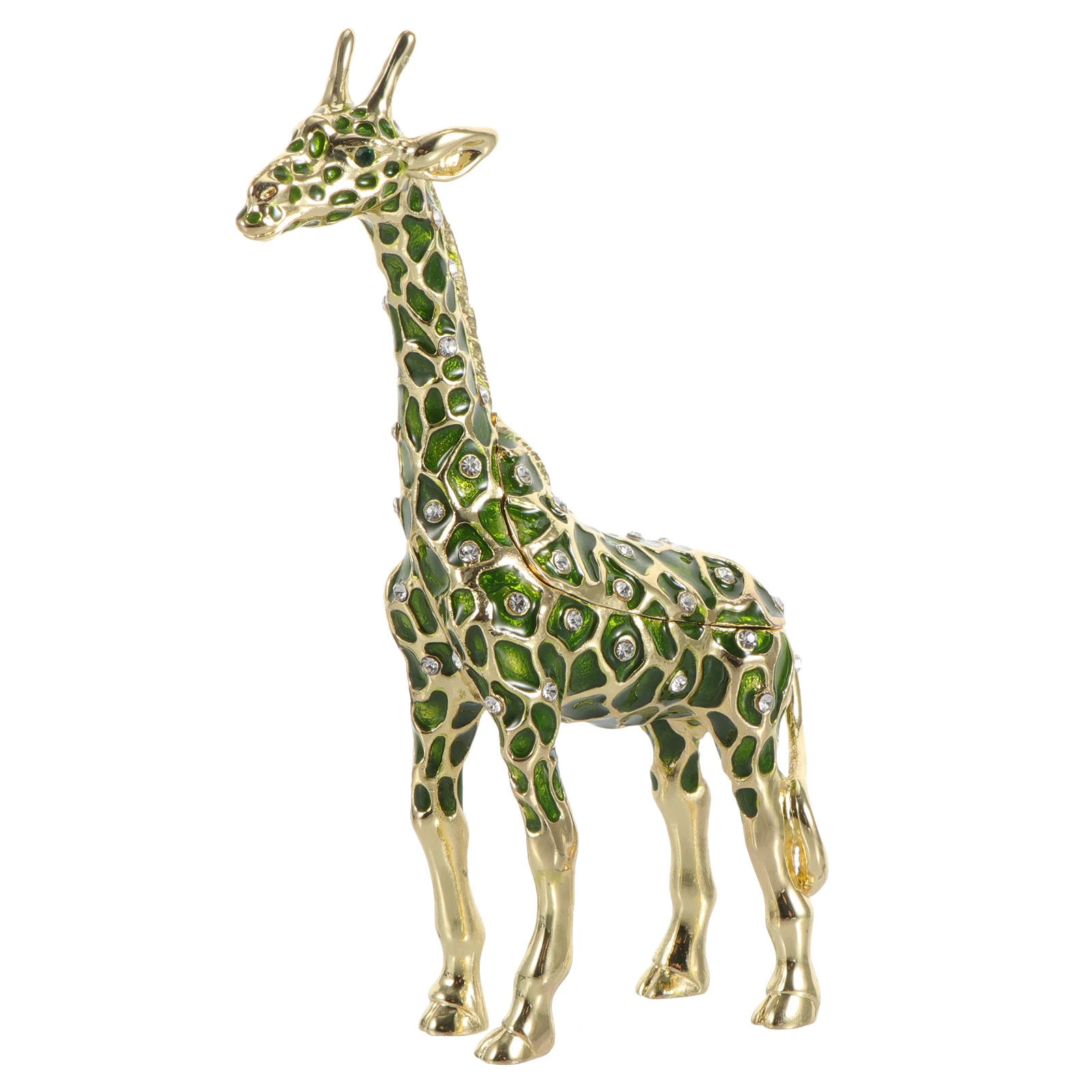 

Desktop Decor Giraffe Ring Holder Hinged Trinket Boxes Gifts Jewelry Boxes Organizer Holder Jungle Animal Statue Gift