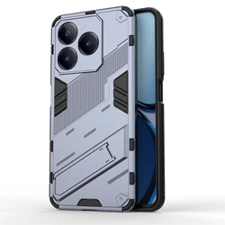 Durable Anti - Knock Armor Phone Holder Case - Full Back Protection Cover for Realme C61 Global (Gray)
