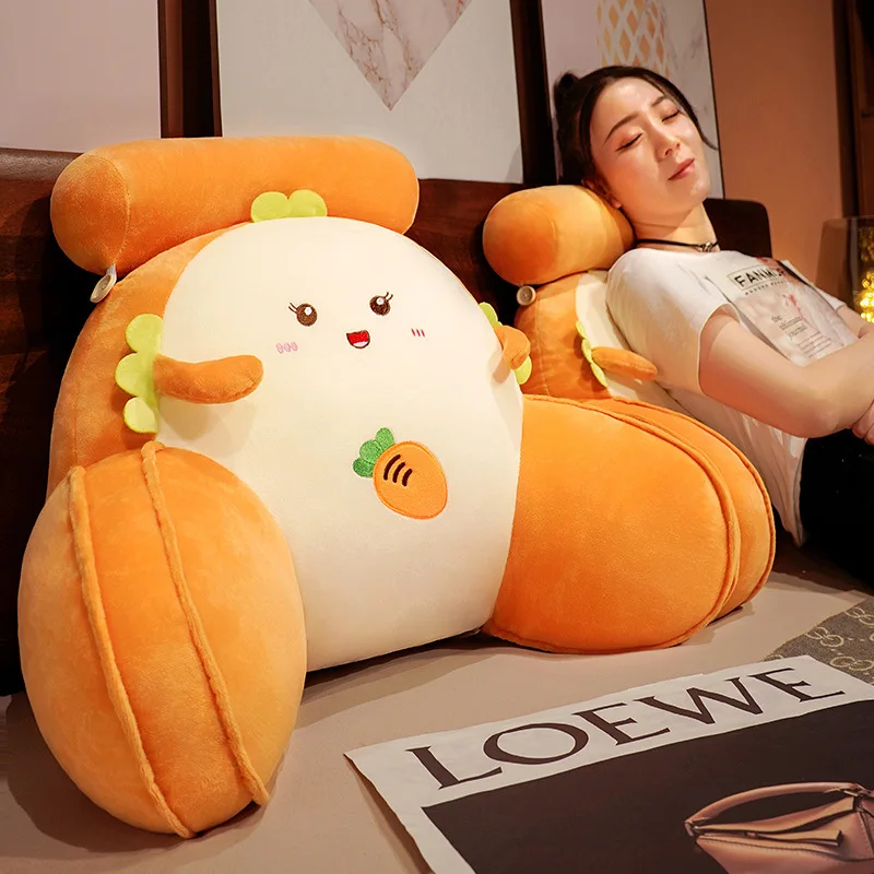 

Cute Cartoon Backrest Back Cushion for Bed Office Pillows for Sleeping Reading Pillow with Detachable Neck Bolster Almohada 이불