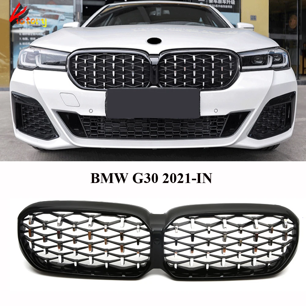 

For BMW 5 Series G30 G31 525i 530i 540i 2020-IN Dimaond Raing Grille ABS Front Bumper Car Styling Accessory