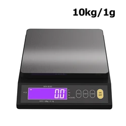 Digital Electronic Kitchen Scale with LCD Display - Fully Waterproof Stainless Steel Measuring & Weighing Tool, 5kg/10kg Capacity (10kg 1g)
