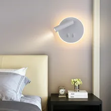 

Led wall lamps 3W reading light 7W backlight with switch wall light hotel bedside modern wall lamp bedroom study stair sconces