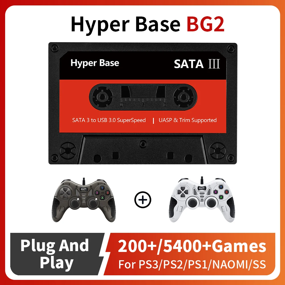 Portable Batocera 2T External Hard Drive Built in 5000 Retro Games For