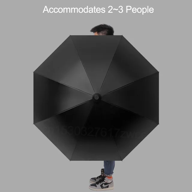 Hosszú Fogantyú Szélálló Kétrétegű Esernyő Teljesen Automatikus Eső Férfiak Nők Erős Luxus Üzlet Férfi Nagy Esernyők - Image 4