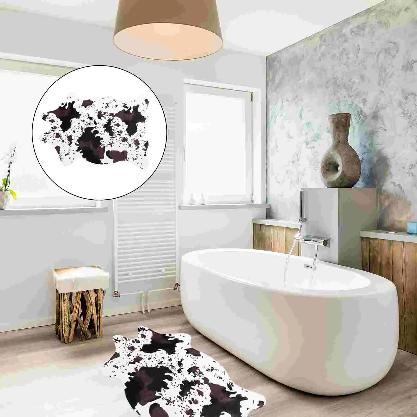 

Animal Print Mat Rug Imitation Cowhide Para Mujer Interior Shape Carpet