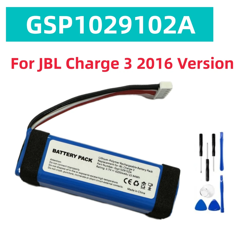 GSP1029102A 6000mAh Replacement Battery For JBL Charge 2016