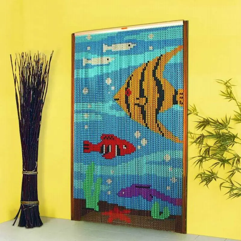 Double Hooks Colorfast Aluminum Chain Screen Curtain for Door or Window