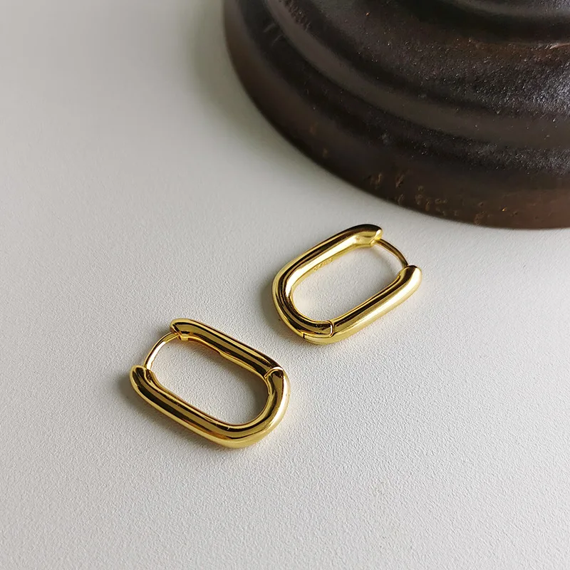 Fashion Gold Color Geometric U-Shape Hoop Earrings Set for Women Men Punk Hip-Hop Metal Round Circle Earrings Party Jewelry 2023