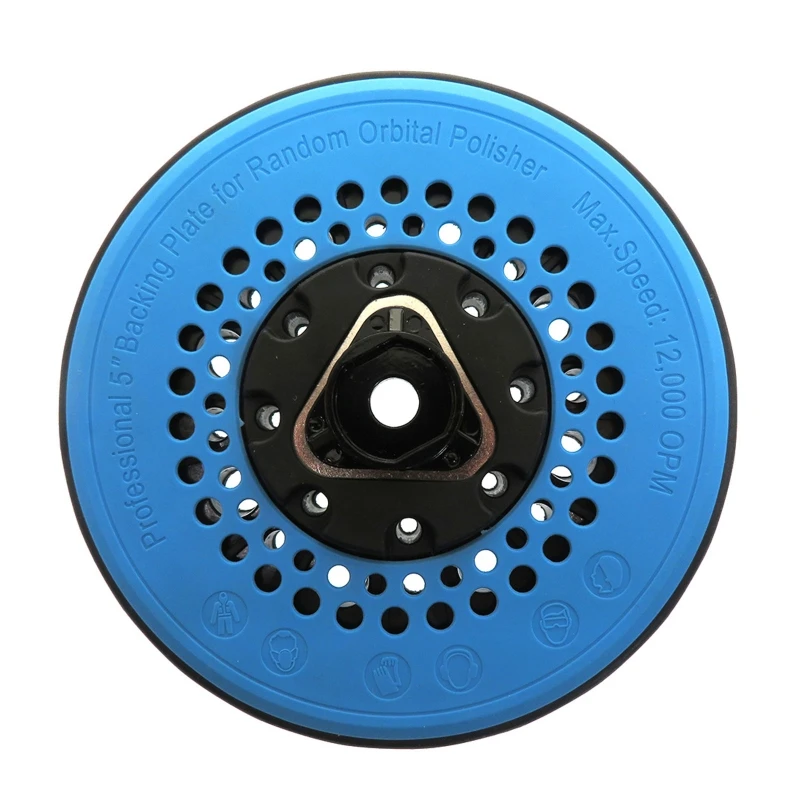 

Self Adhesive Dust Grinding Pad 5 Inch 49-Hole Hook & Loop Sanding Plate