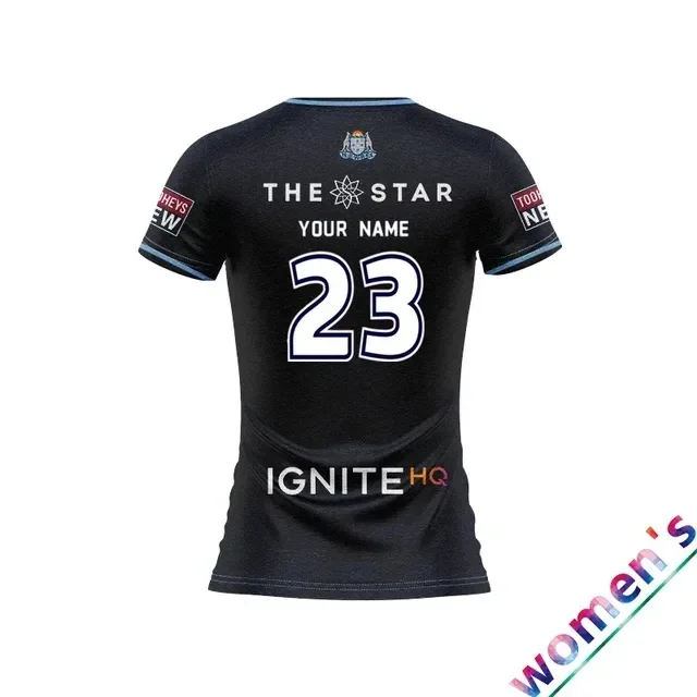 thumbnail image 1 of Camiseta de rugby de visitante del estado de origen de NSW Blues 2023 personalizada para niños, mujeres y hombres, tallas: S-5XL (nombre y número personalizados impresos), 1 of 5