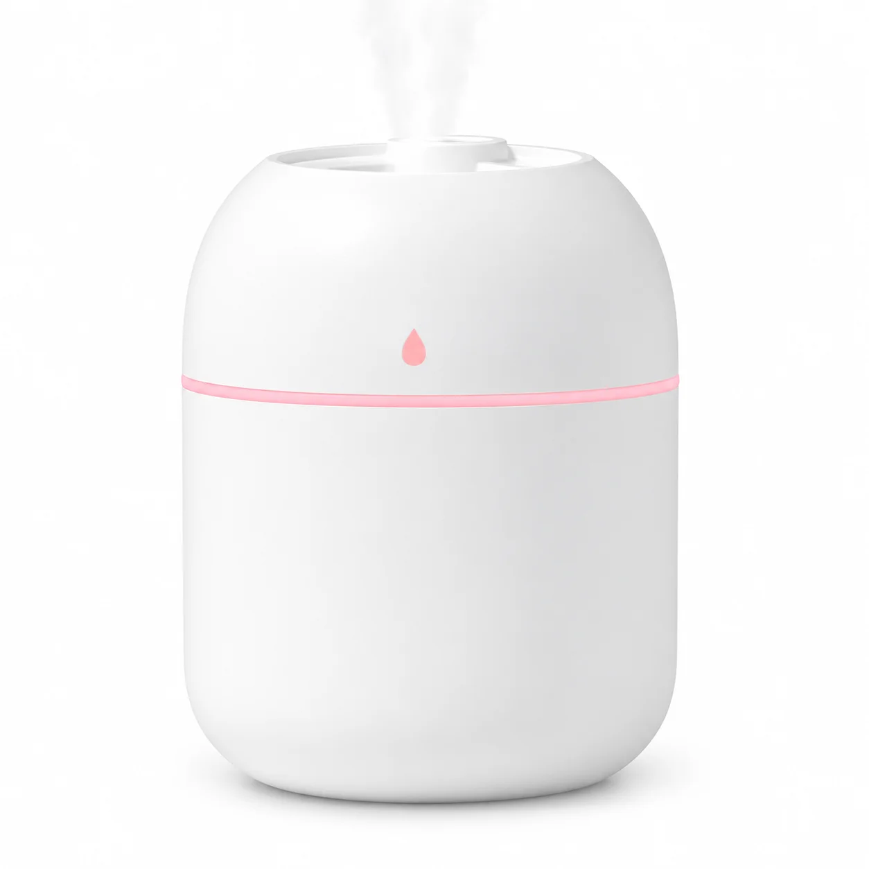 USB Mini Air Humidifier & Essential Oil Diffuser with LED Lamp, 250ML, Ultrasonic Mist Maker