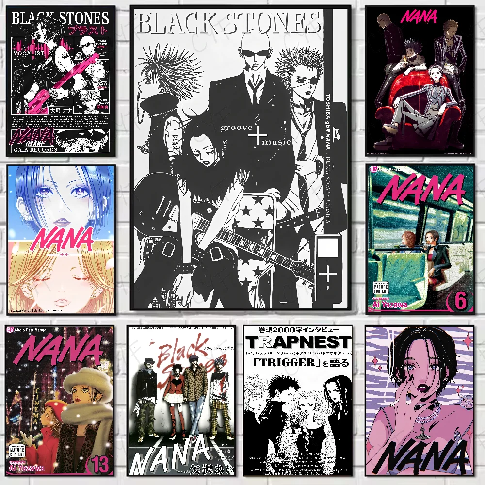 Anime N-NANA Shoujo Manga Poster Waterproof Wall Art High Quality Print Movie Posters For Living Bedroom Retro Room Decor Gif 1