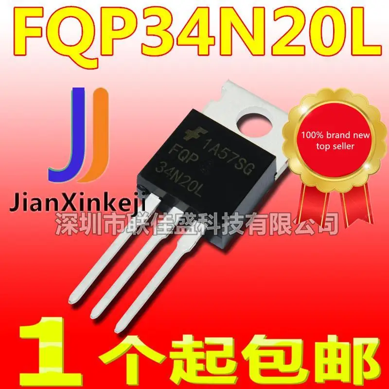 

10 шт., 100% оригинальная новая модель Φ FQP34N20L 34N20, 31A, 200 в, N-канальный полевой МОП-транзистор TO-220