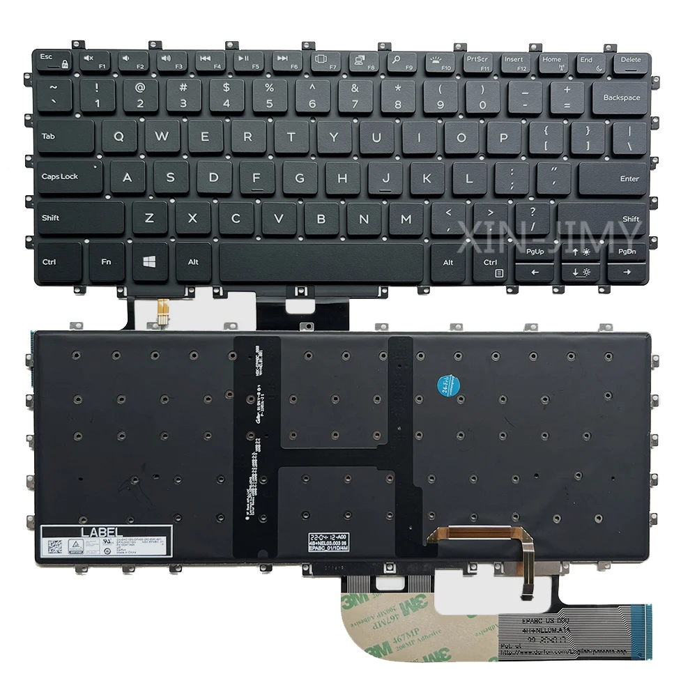 

9575 US Backlit Keyboard for DELL XPS 15 9575 2 in 1 9570 Precision 5530 2-in-1 02TDW6 2TDW6 NSK-EPABC PK132471A01 Notebook