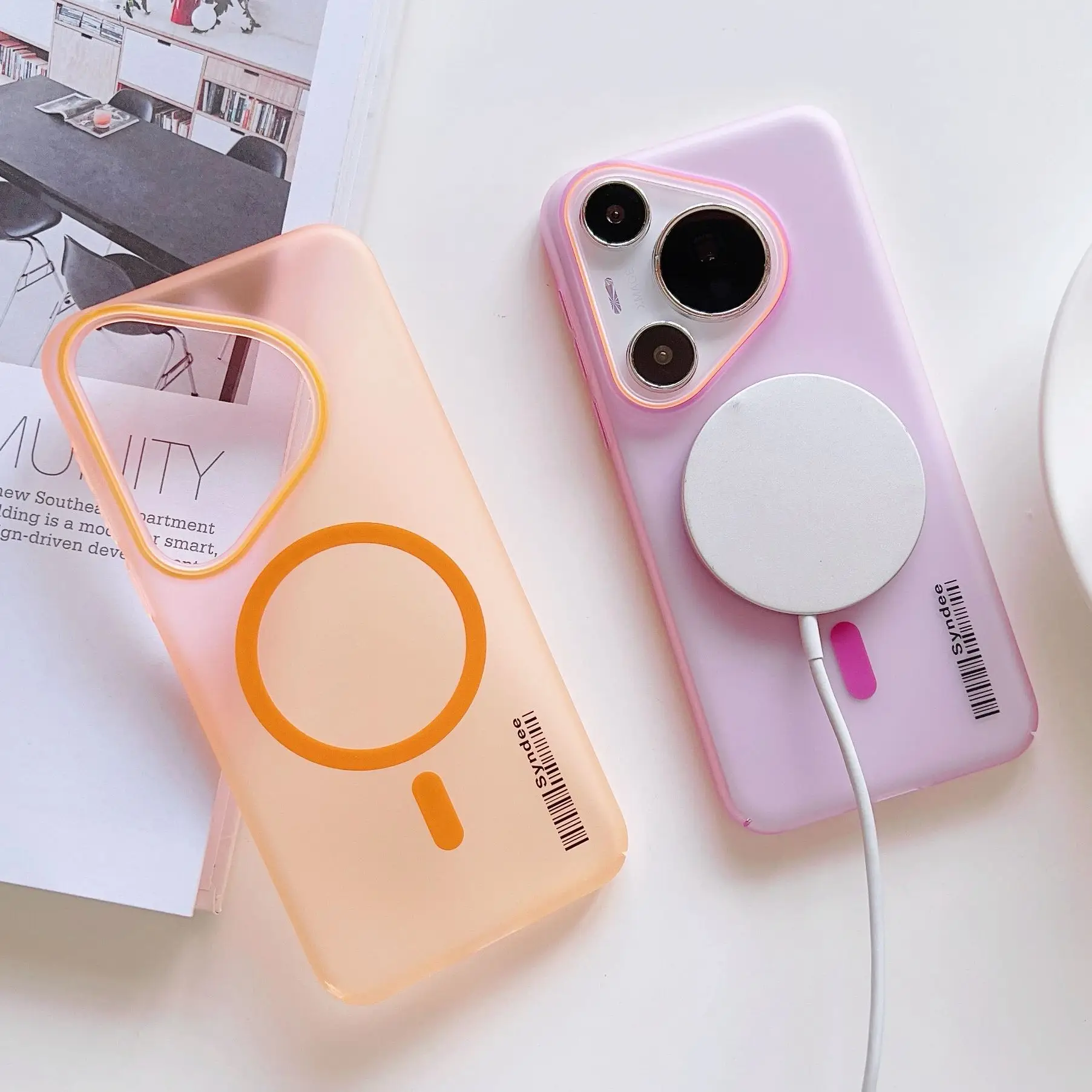Ultra-Thin Frosted Magnetic Case - Trendy Hard Translucent PC Cover