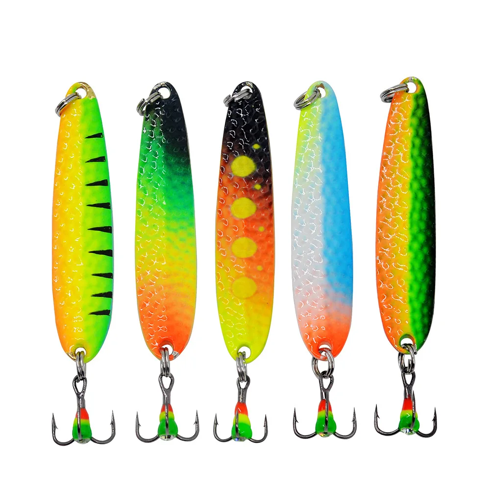 5 Pezzi Reaper Jigging / Ice Fishing / Vertical Minnow Lure 1 Oz – Fatto A Mano USA Con Ami