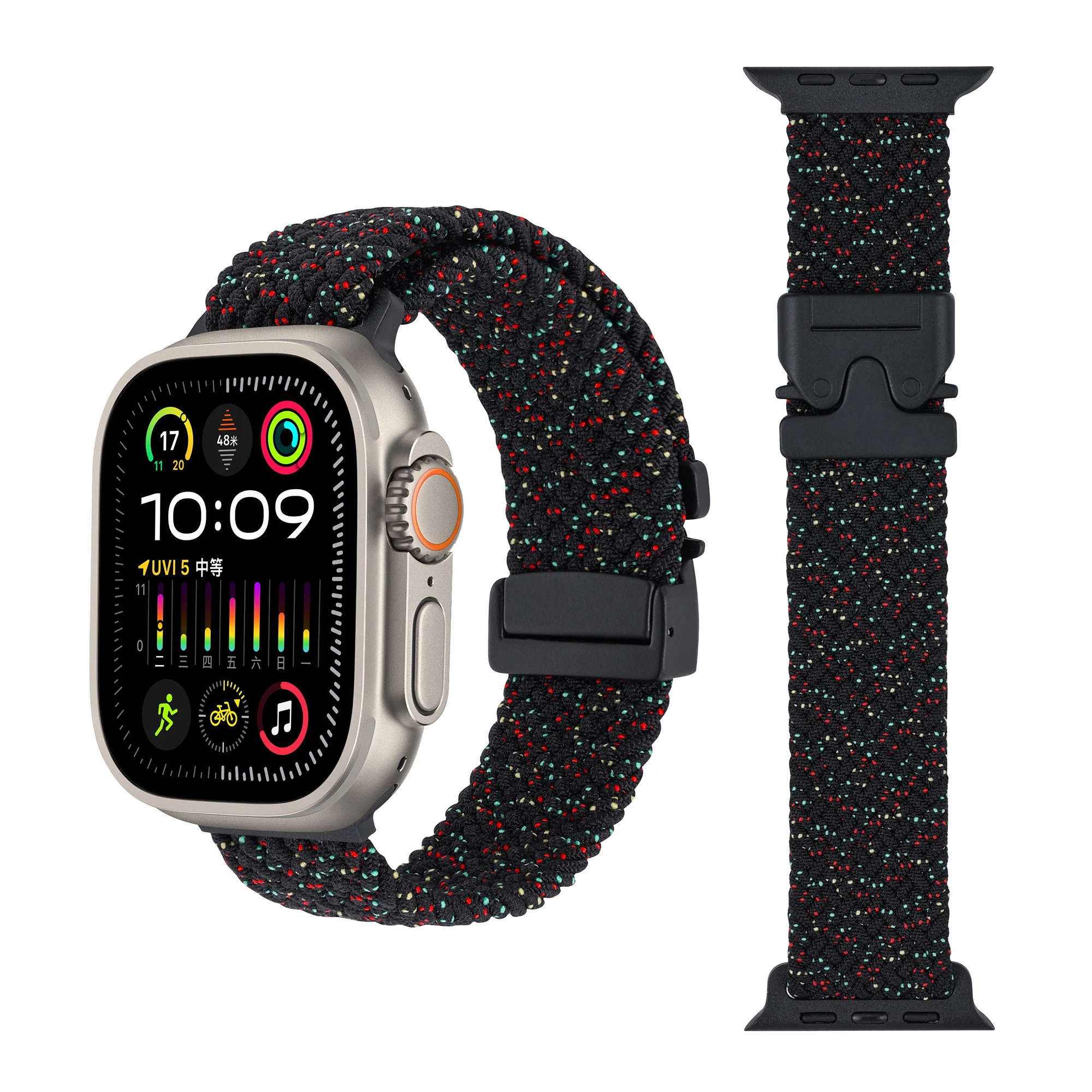 Nylon Braided Strap with Parachute Metal Buckle