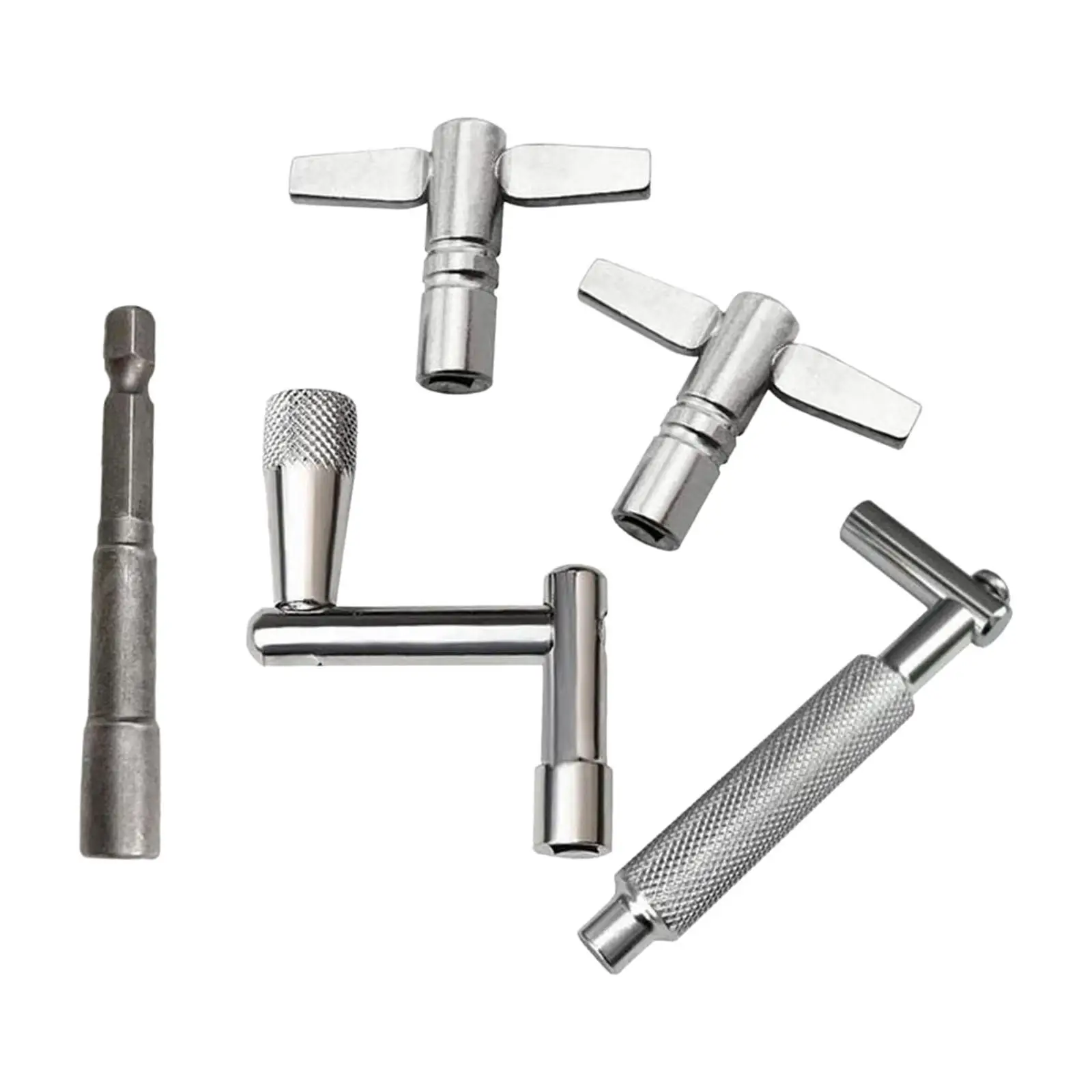 

5x Drum Keys with Wrench for Percussion Instruments Bass Drum Snare Drum