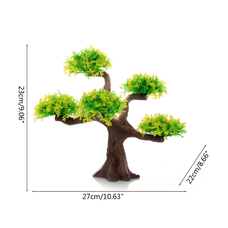 448B Artificial Tree Decorative Multi-color Moss Decors for Turtle-Tank Ornaments
