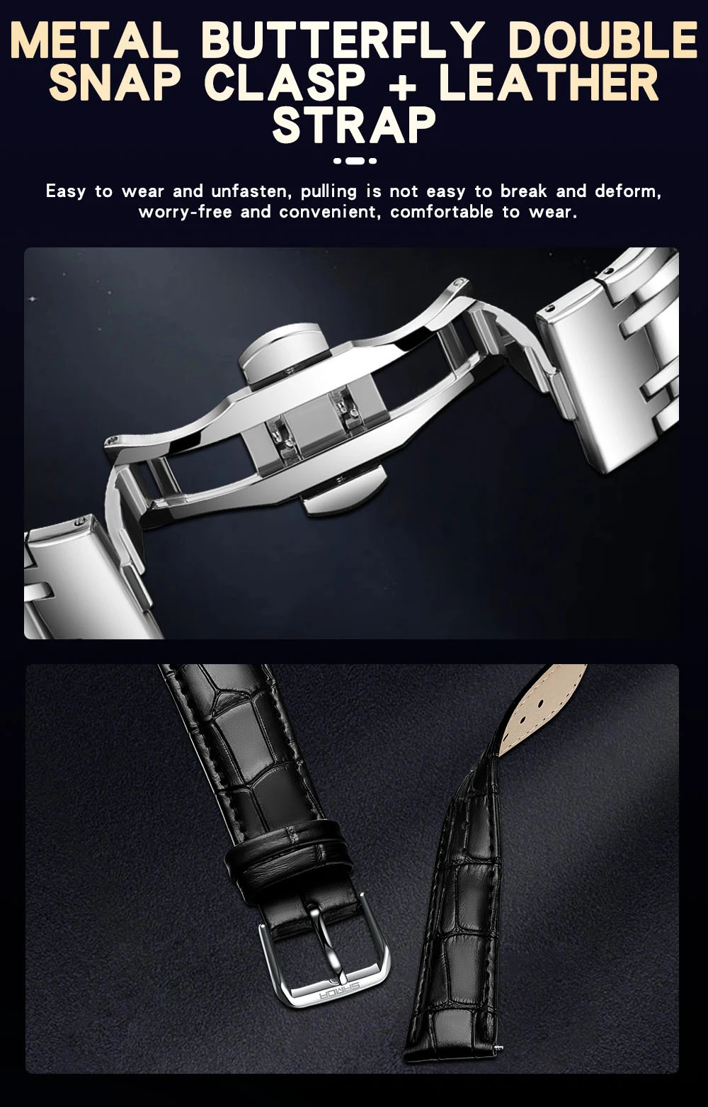 2023SANDA New Trend Men's Watch Fashion Luminous Waterproof Automatic Mechanical Watch Luxury Personality Religio Masculino 7004