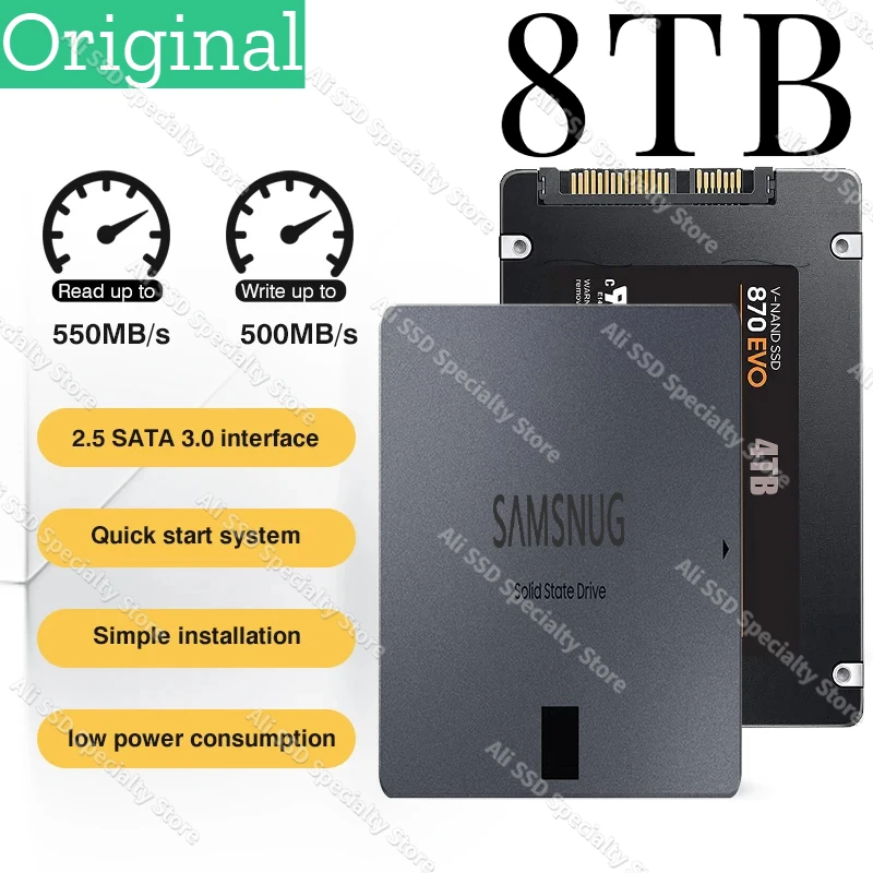 

SSD 4TB 870 EVO Internal Solid State Drive Hard Disk 2.5 Inch Sata III 1TB 2TB SSD Drive Hard Disk For computer Desktop Laptop