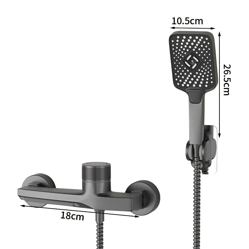 Waterfall Bathtub Faucet Set Handheld Shower Head Wall Mounted Brass Bathroom Tub Filler Waterfall Spout Hot and Cold Mixer Tap 3