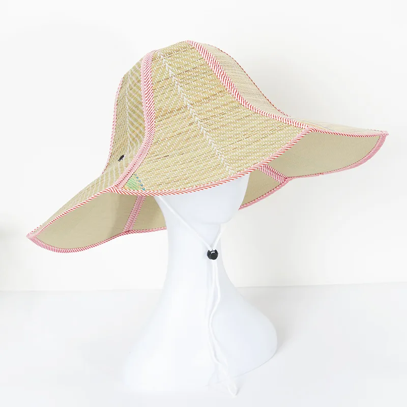 2023 New Summer Foldable Straw Hat Women Portable Cap Men Outdoor Farmers  Labor Wear Breathable Sun Hats Big Kids - AliExpress