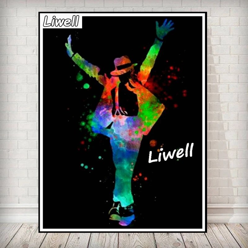 マイケルジャクソン　クリスタルアート 5D DIY Full Drill Diamond Embroidery Michael Jackson Mosaic