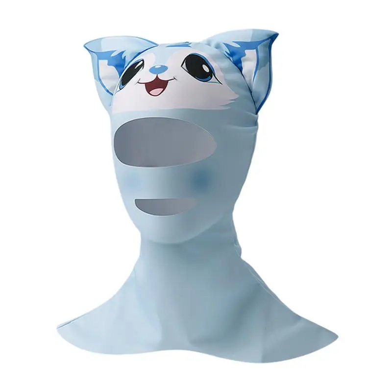 UV Face Cover Cute Full Face Diving Cover UV Sun Protection Summer Face Protective Cover Breathable Lightweight Ice Cooling Neck
