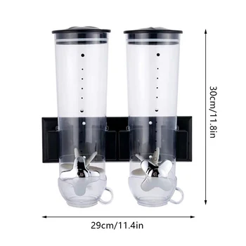 LOYALHEARTDY Dispenser per fiocchi di mais da 3 litri Supporto per cereali per riso a parete Contenitore per alimenti secchi Contenitore per chicchi di caffè Caramelle Casa 2