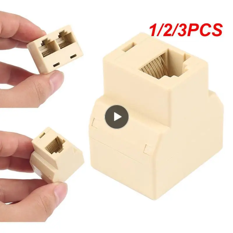 

1/2/3PCS Splitter 1 To 2 Ways RJ45 Female Splitter LAN Ethernet Network Connector Extender Adapter Plug Connector Adapter