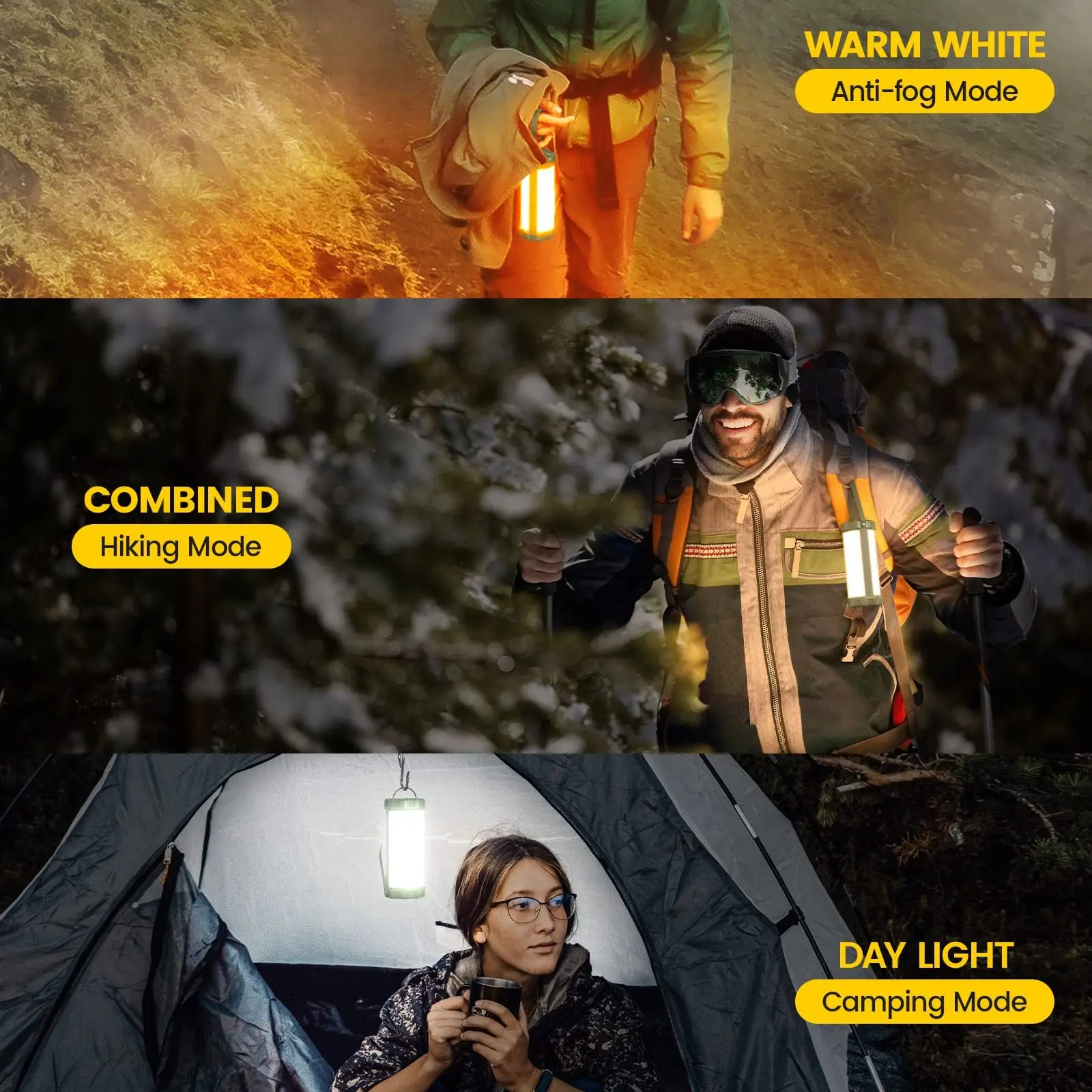 106led Survival Camping Lantaarn Draagbare Power Bank Buitenverlichting Zaklamp Tent Licht Oplaadbare Noodapparatuur Lamp