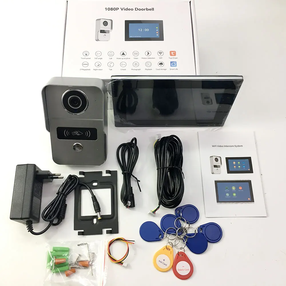 7 インチ WiFi ビデオインターホン電気錠ワイヤレスビデオ