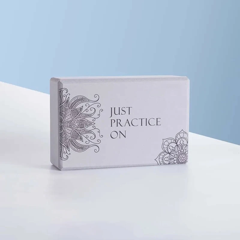 Yoga Block Premium Eva Foam Single-Sided With Pattern 1 Pc Stretching Aid For Yoga Pilates Gym Fitness Meditation Equipment