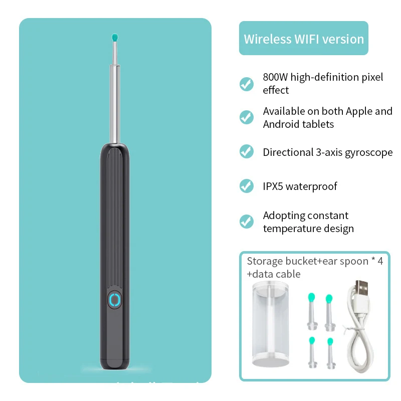 NE3 Ear Cleaner High Precision Ear Wax Removal Tool with Camera LED Light Wireless Otoscope Smart Ear Cleaning Kit Best Gift images - 6