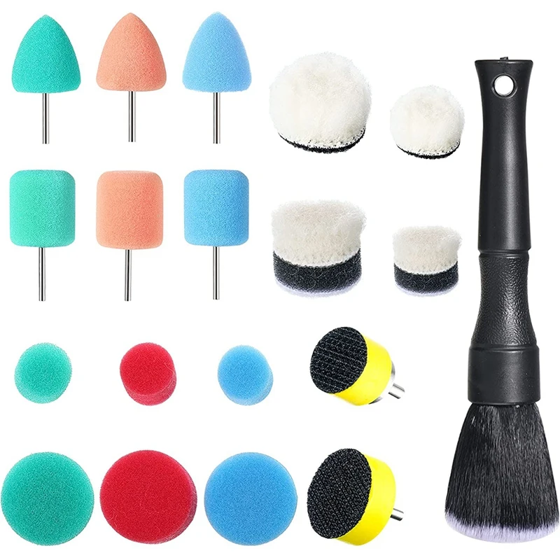 

AT35 Mini Polishing Pads, Suitable For Rotating Tools, Cordless Drills, Suitable For Tight Area Detail Polishing Wax Sealing