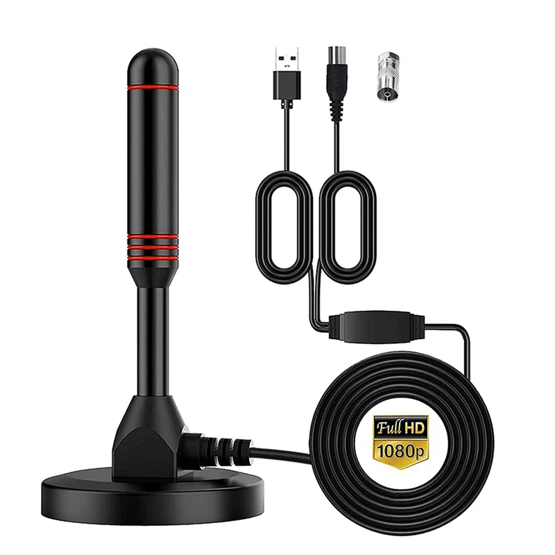

2X Digital TV Antenna Indoor HDTV Antenna With Smart Signal Digital TV Antenna 1080P 4K TV Channels 130 Miles