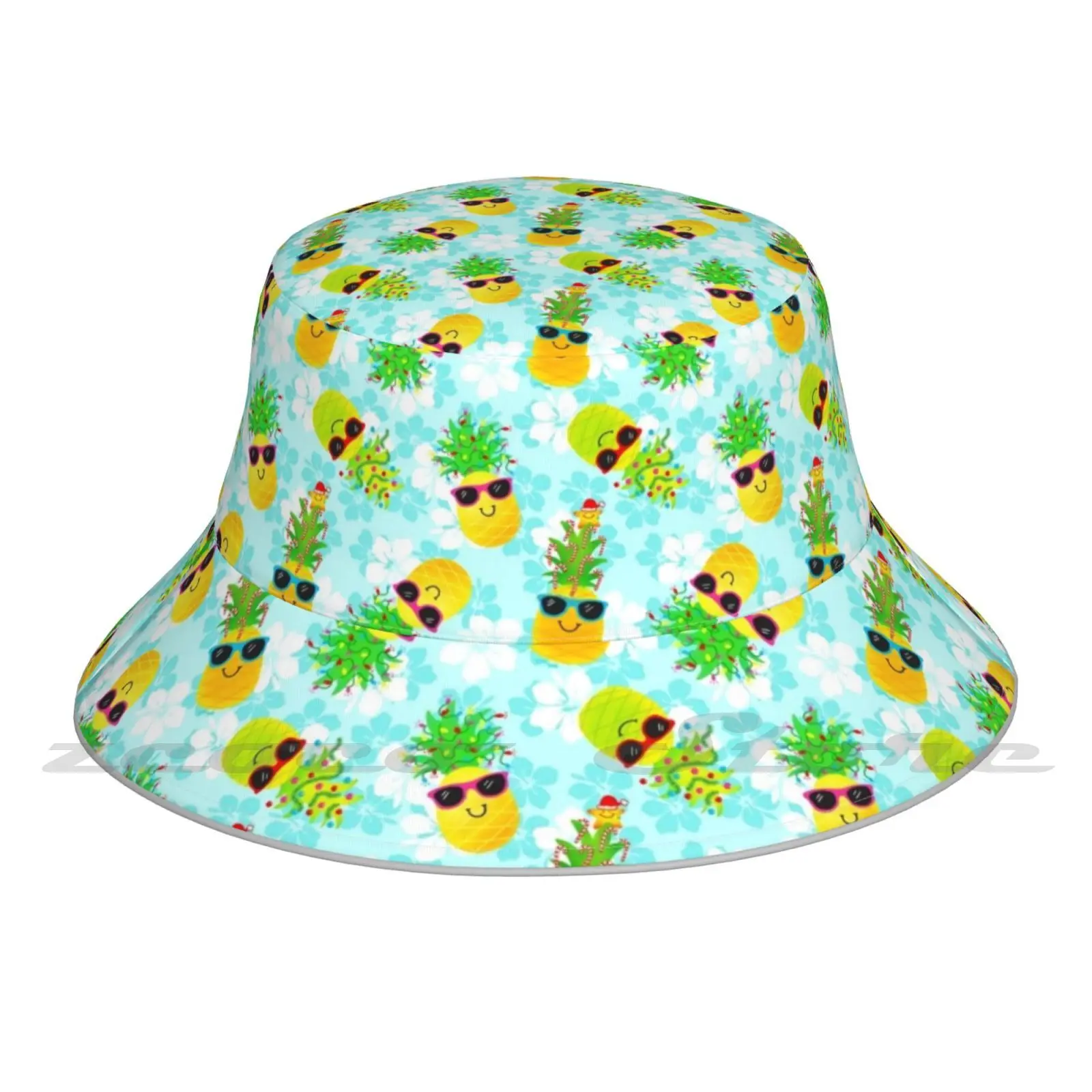 

Funny Tropical Christmas Cap Diy Foldable Sunshade Fashion Leisure Bucket Hat Beach Christmas Pattern Patterns Funny Humor