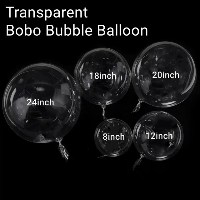 50Pcs 18/20/24/36inch Inflatable Transparent Bobo Balloon Clear Bubble  Balloons Birthday Party Wedding Decor Baby Shower Balloon