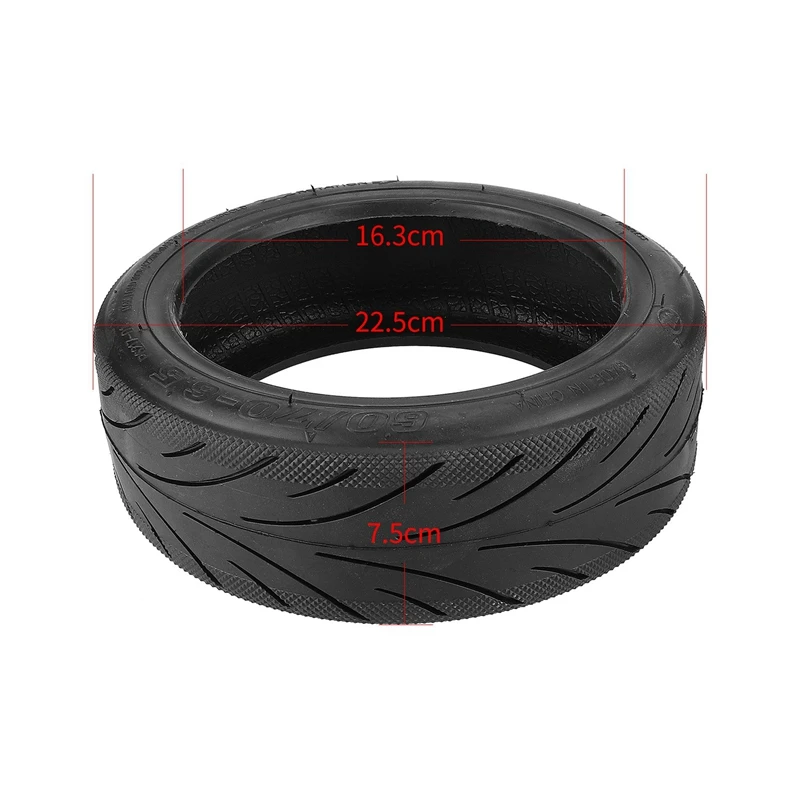 60/70-6.5 Tubeless Tire With Air Nozzle 10 Inch Suitable For Segway G30 Max Widened And Thickened Tubeless Tire
