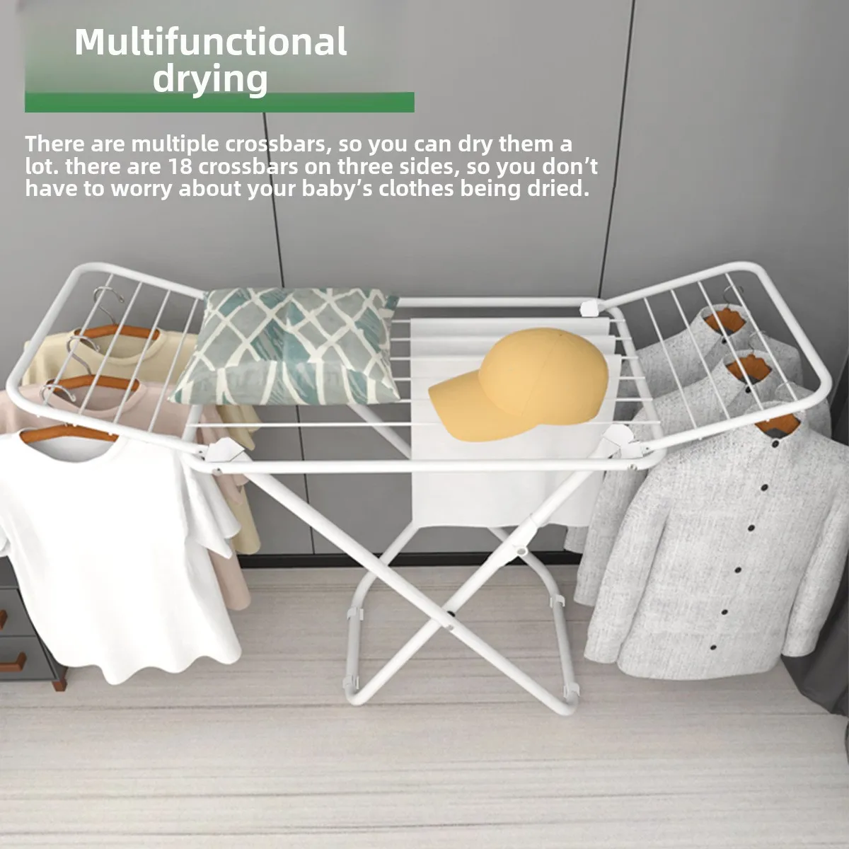 Universal X-leg Floor-standing Clothes Drying Rack Balcony With Folding Clothes Drying Rack Indoor And Outdoor Drying Rack 2