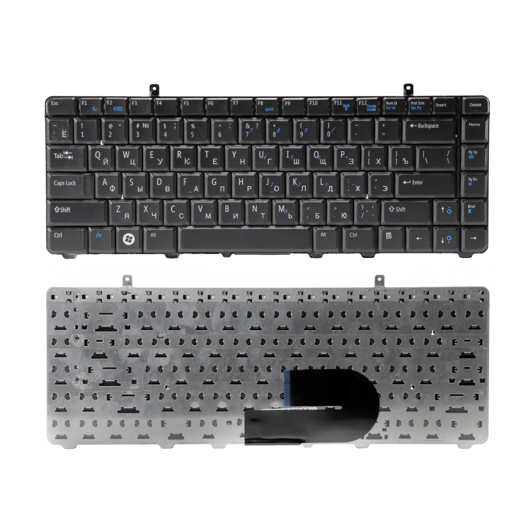 Клавиатура для ноутбука Dell Vostro A840 A860 1014 1015 1088 Series. Плоский Enter. Черная без рамки. PN:
